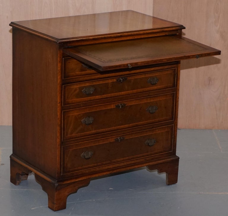 Side Table Drinks Chest of Drawers with Bachelors Leather