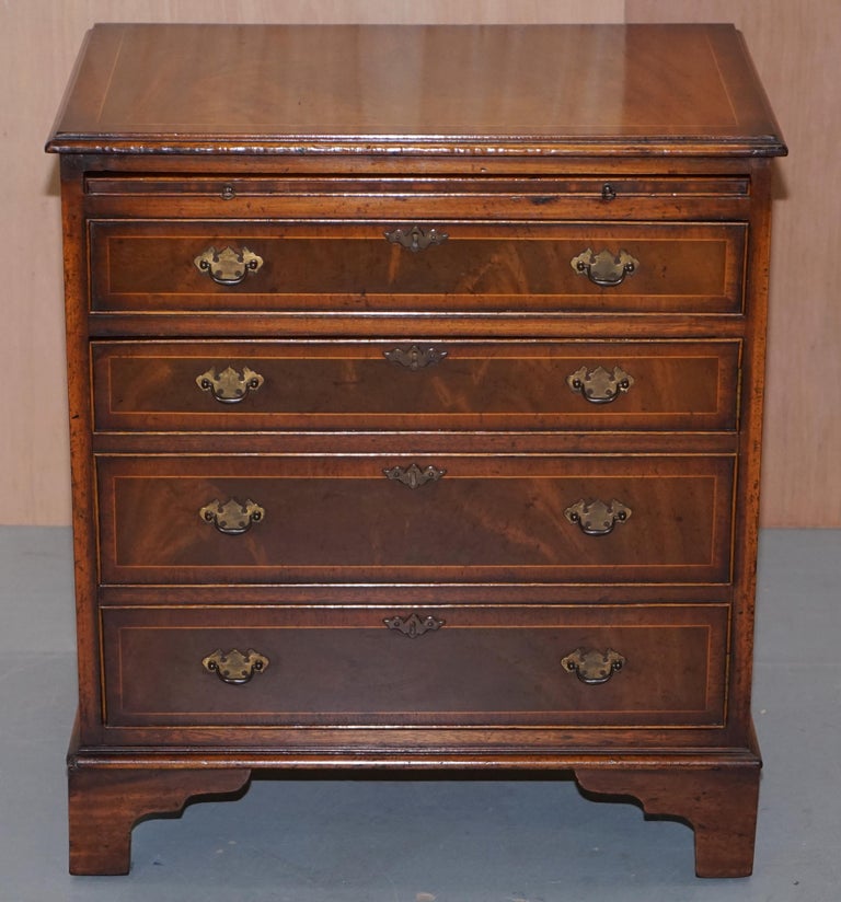 Side Table Drinks Chest of Drawers with Bachelors Leather