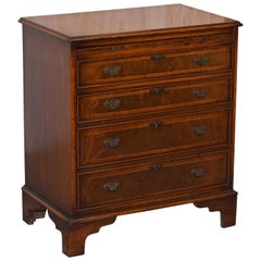 Side Table Drinks Cabinet Chest of Drawers with Bachelors Leather Serving Tray