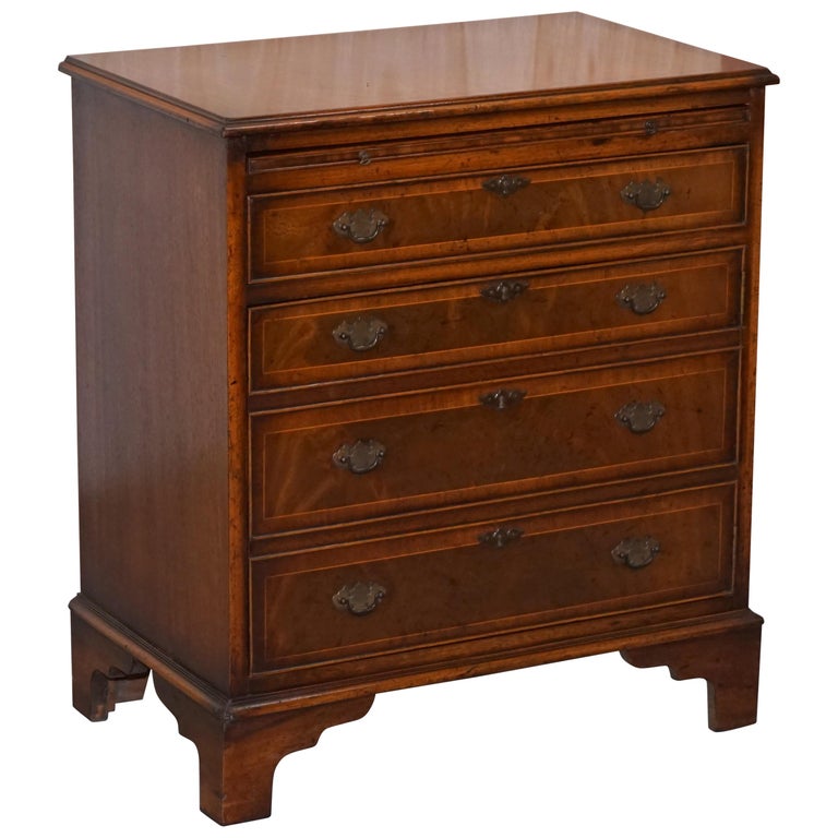 Side Table Drinks Chest of Drawers with Bachelors Leather