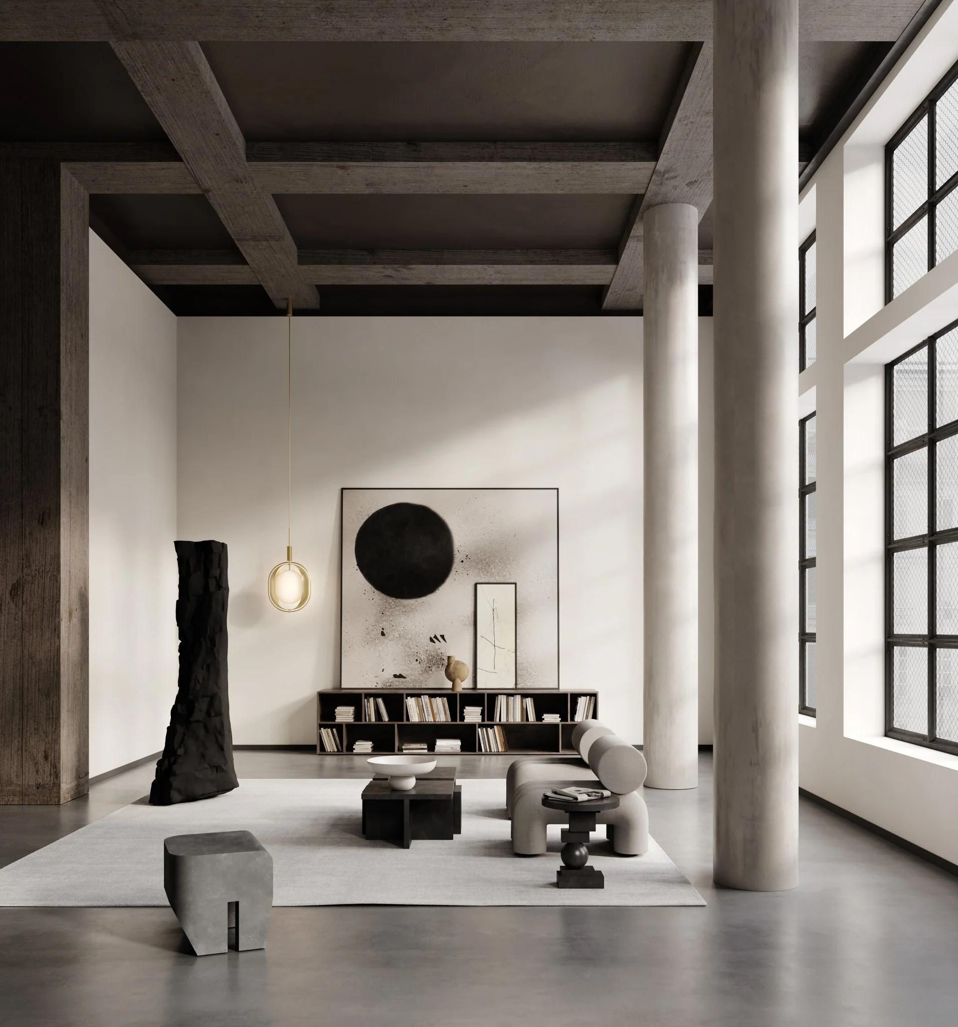 Table d'appoint, bout de canapé, modèle d'artiste, œuvre contemporaine, 21e siècle. en vente 5