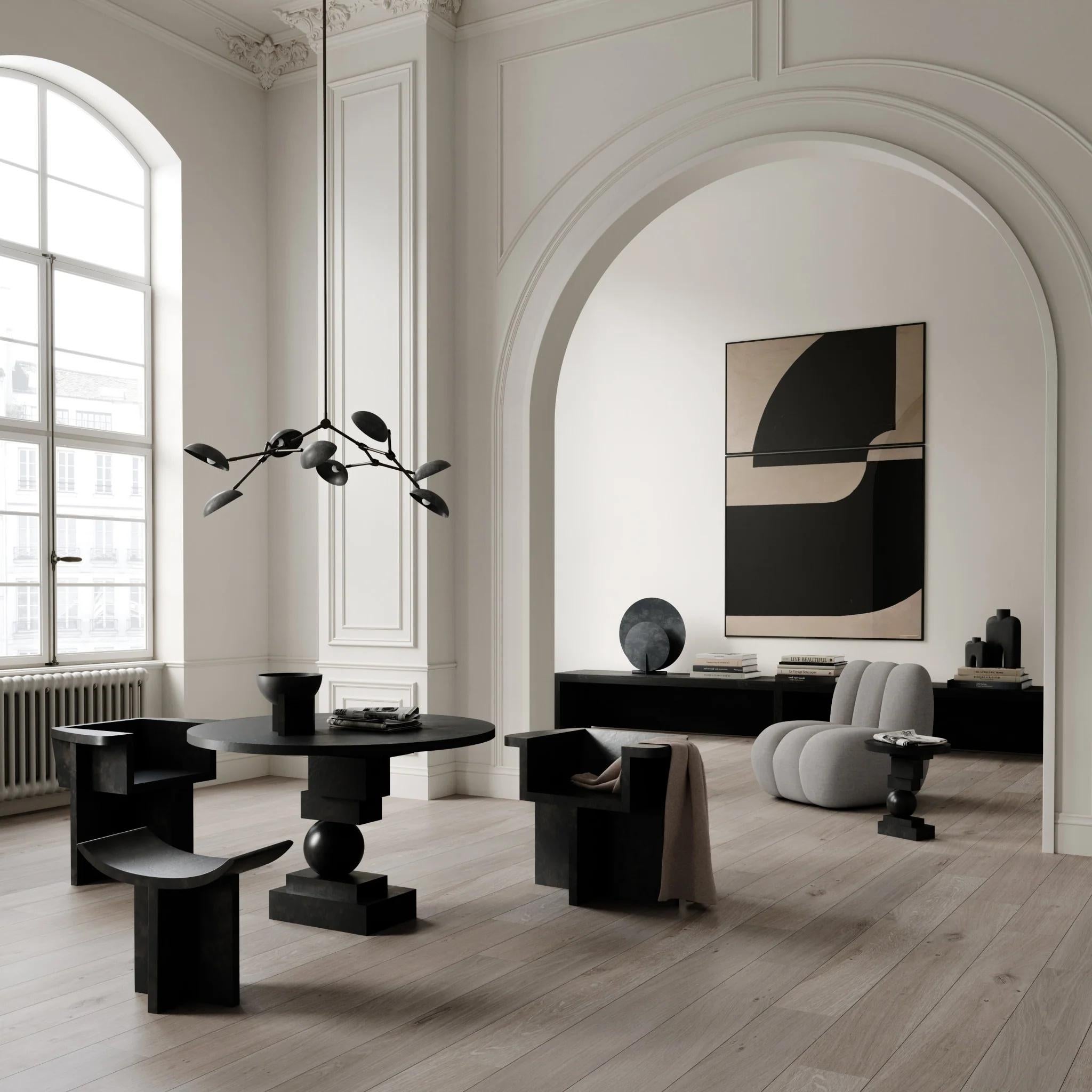 Béton Table d'appoint, bout de canapé, modèle d'artiste, œuvre contemporaine, 21e siècle. en vente