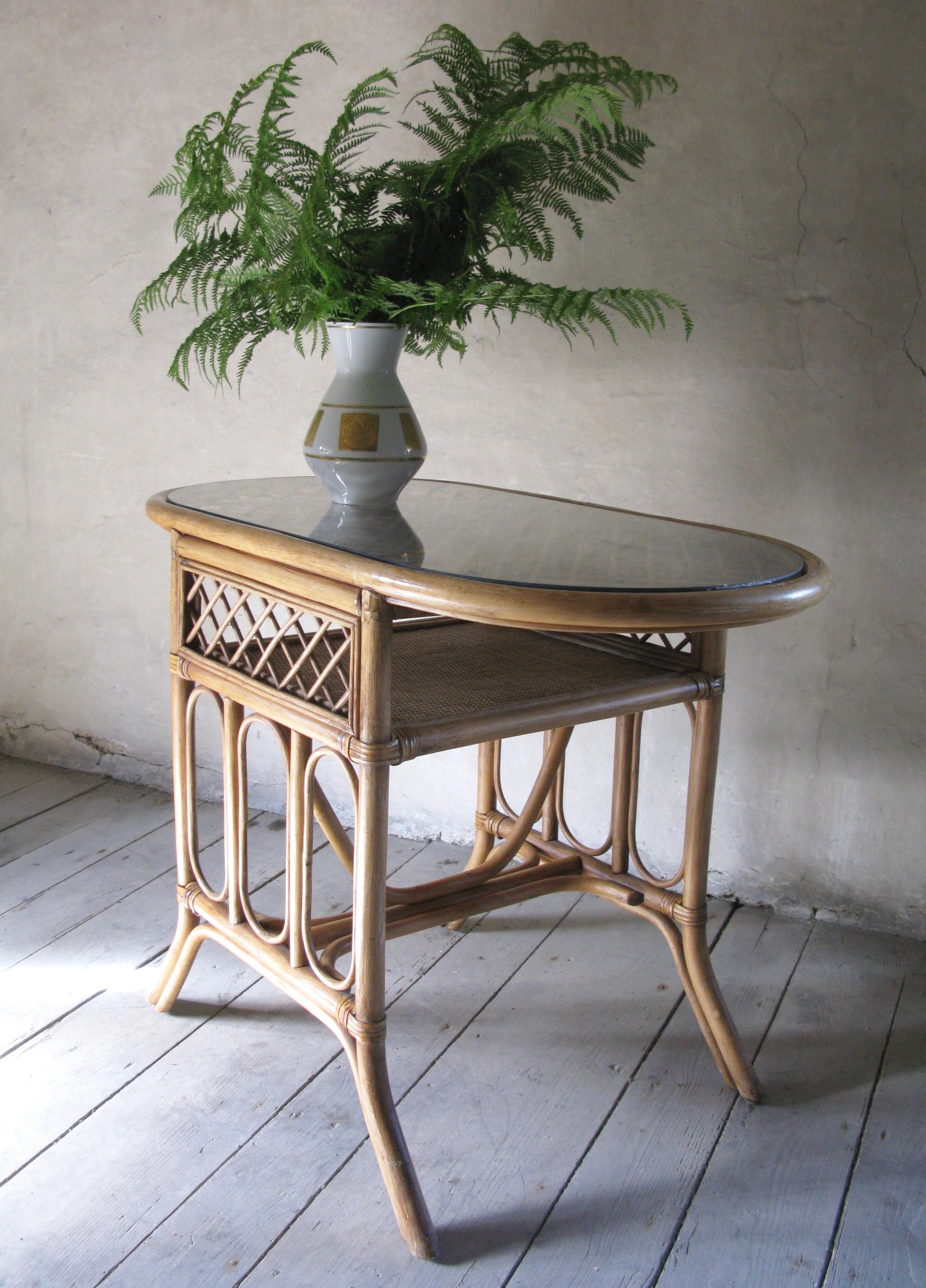 Side Table, End Table, Bamboo Table, 1970s, France In Good Condition For Sale In South Cotswolds, GB