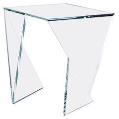 Tavolino Tavolino in vetro e cristallo Edizione Limitata Design Italiano Contemporaneo