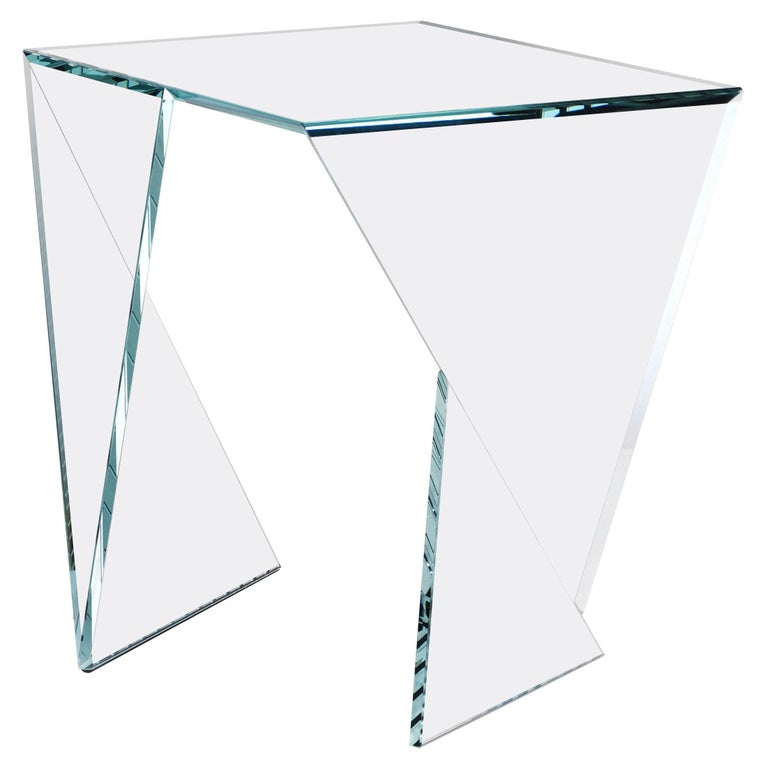 Beistelltisch, Glas, Kristall, limitierte Auflage, zeitgenössisches italienisches Design im Angebot bei 1stDibs Deutschland