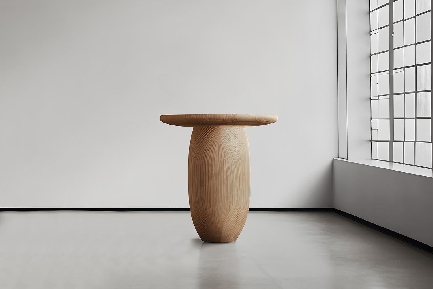 Mexican Side Table, End table or Nightstand Samu, Made of Solid Wood by NONO For Sale