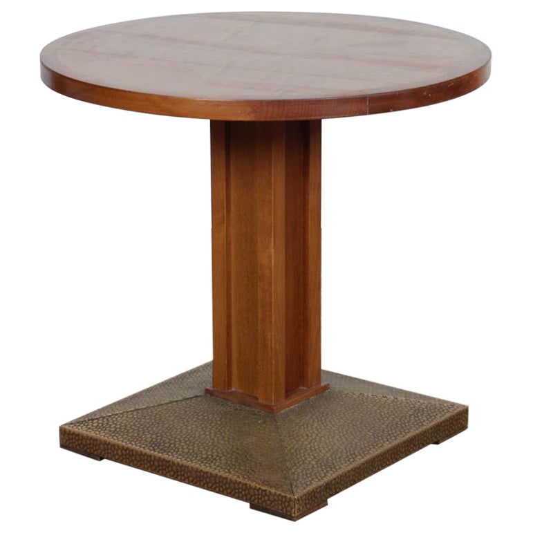 Side table/end table, wood and metal, 20th century