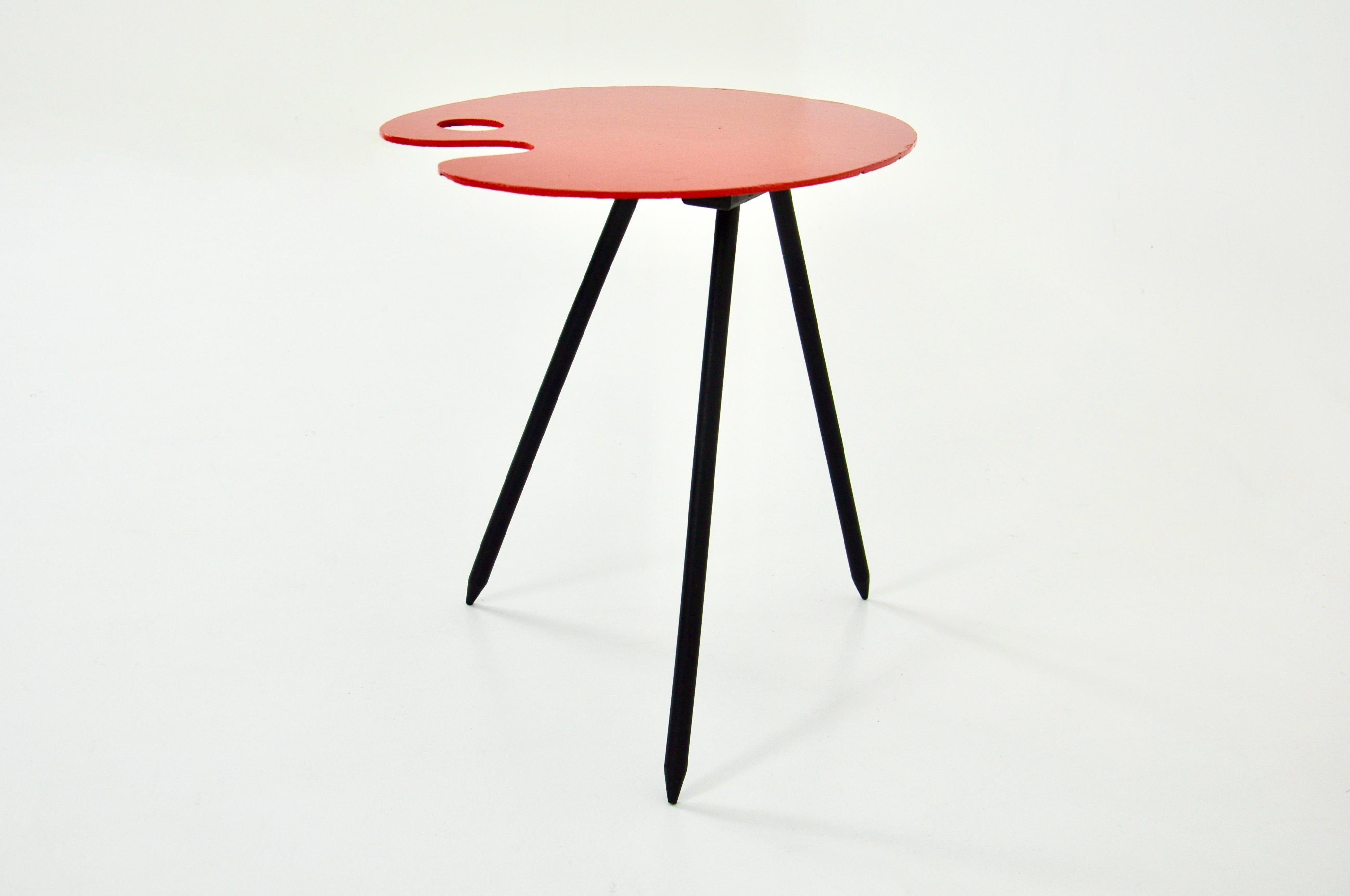 Mid-20th Century Side Table Exposition 1958 by Lucien De Roeck for Bois Manu For Sale