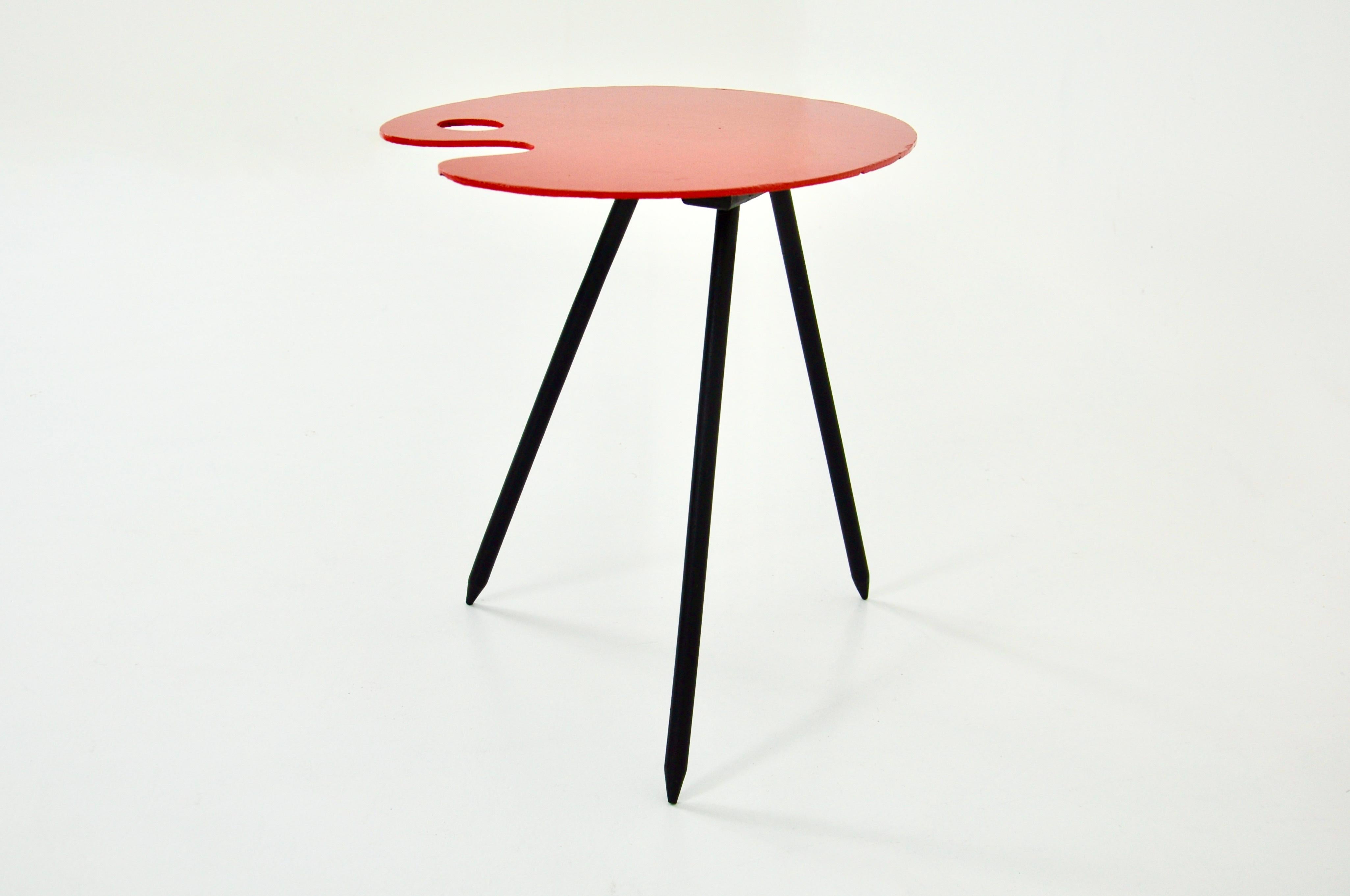 Milieu du XXe siècle Table d'appoint Exposition 1958 de Lucien De Roeck pour Bois Manu en vente