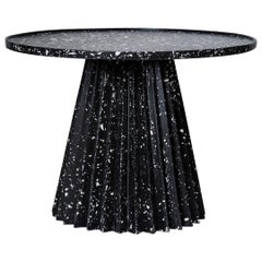 Side Table - FLUTE TABLE - SMALL - BLACK/WHITE