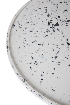 Side Table - FLUTE TABLE - SMALL - WHITE/GREY