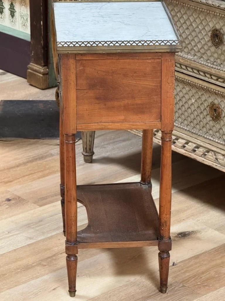 19th Century Side Table, French Directoire Marble-Top Circa 1800 For Sale