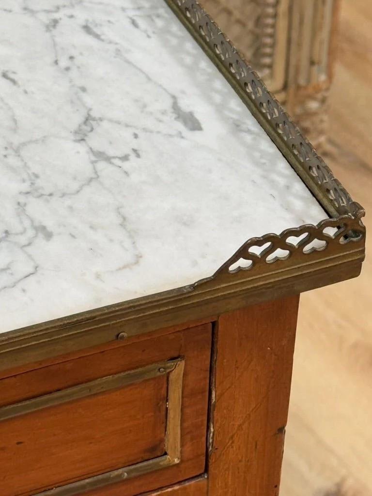 Side Table, French Directoire Marble-Top Circa 1800 For Sale 1