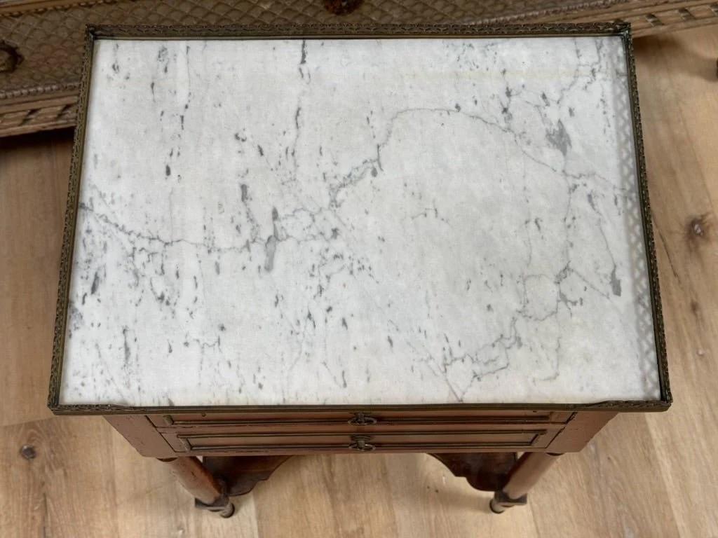 Side Table, French Directoire Marble-Top Circa 1800 For Sale 2