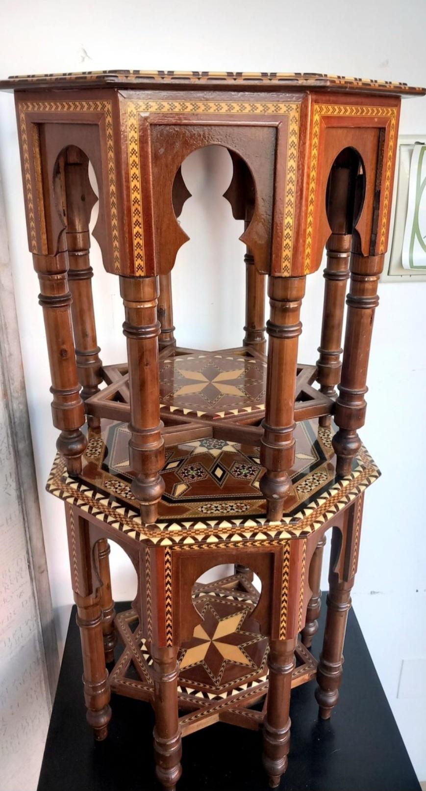 Table basse espagnole  Wood Wood Multicolore 20ème siècle en vente 7