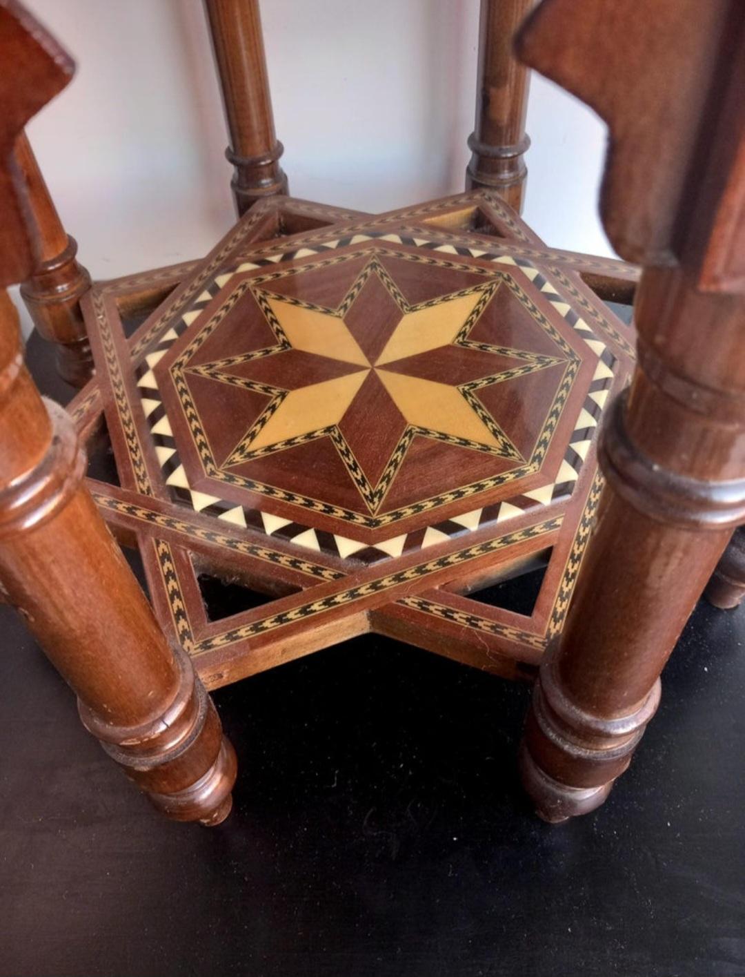 Table basse espagnole  Wood Wood Multicolore 20ème siècle en vente 2