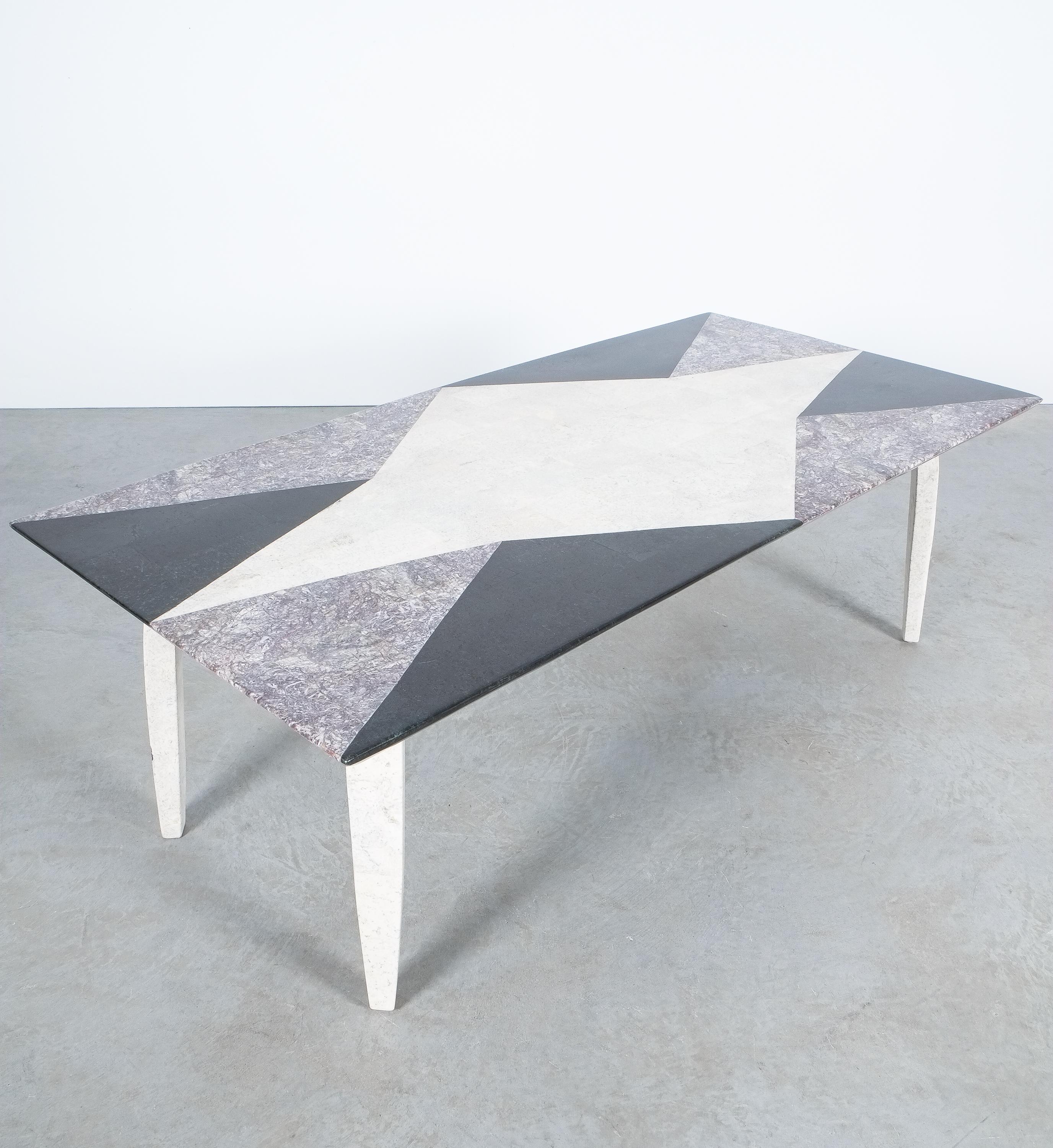 Mid-Century Modern Side Table from Mosaic Marble Tiles, Italy, circa 1970 For Sale