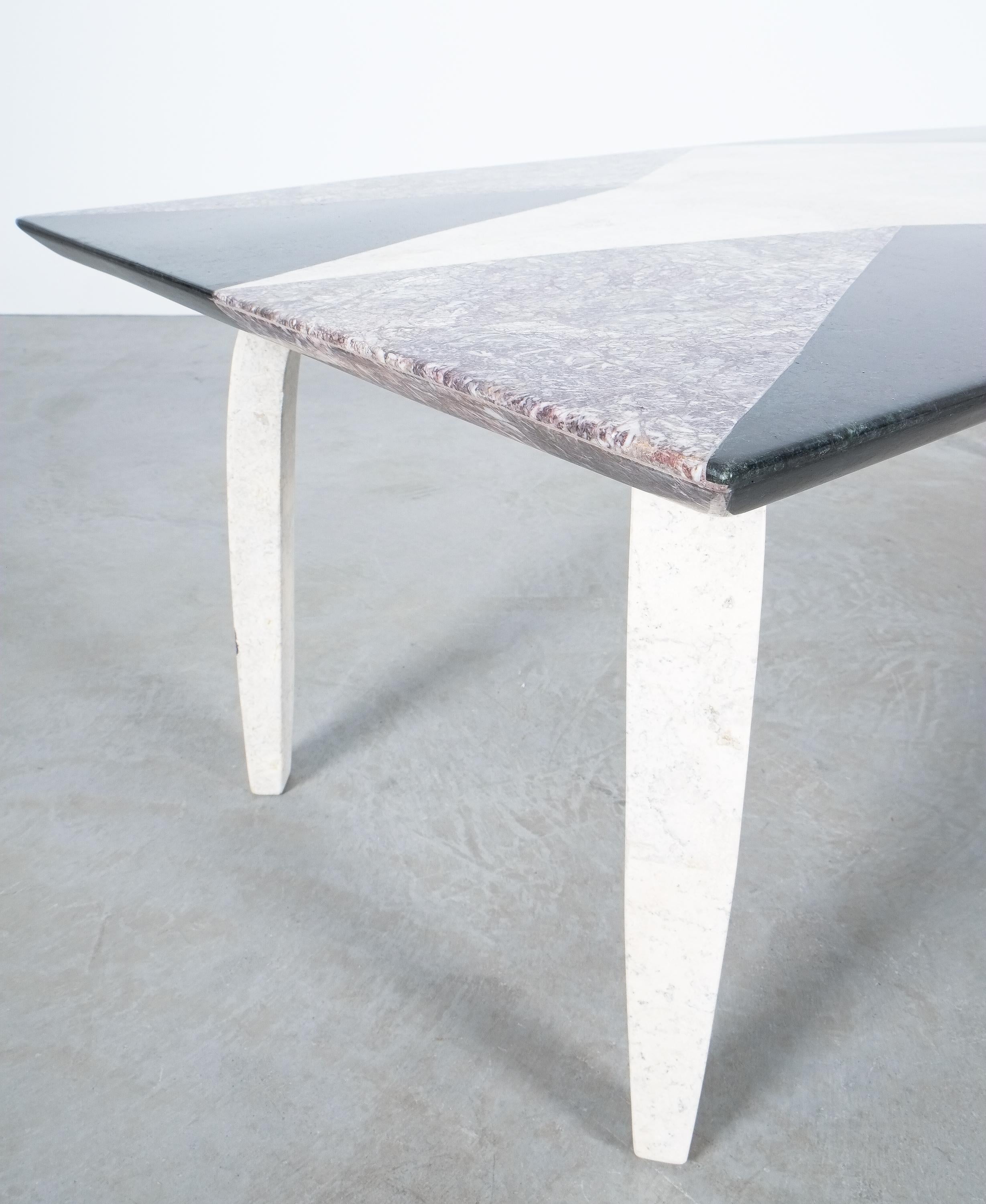 Late 20th Century Side Table from Mosaic Marble Tiles, Italy, circa 1970 For Sale