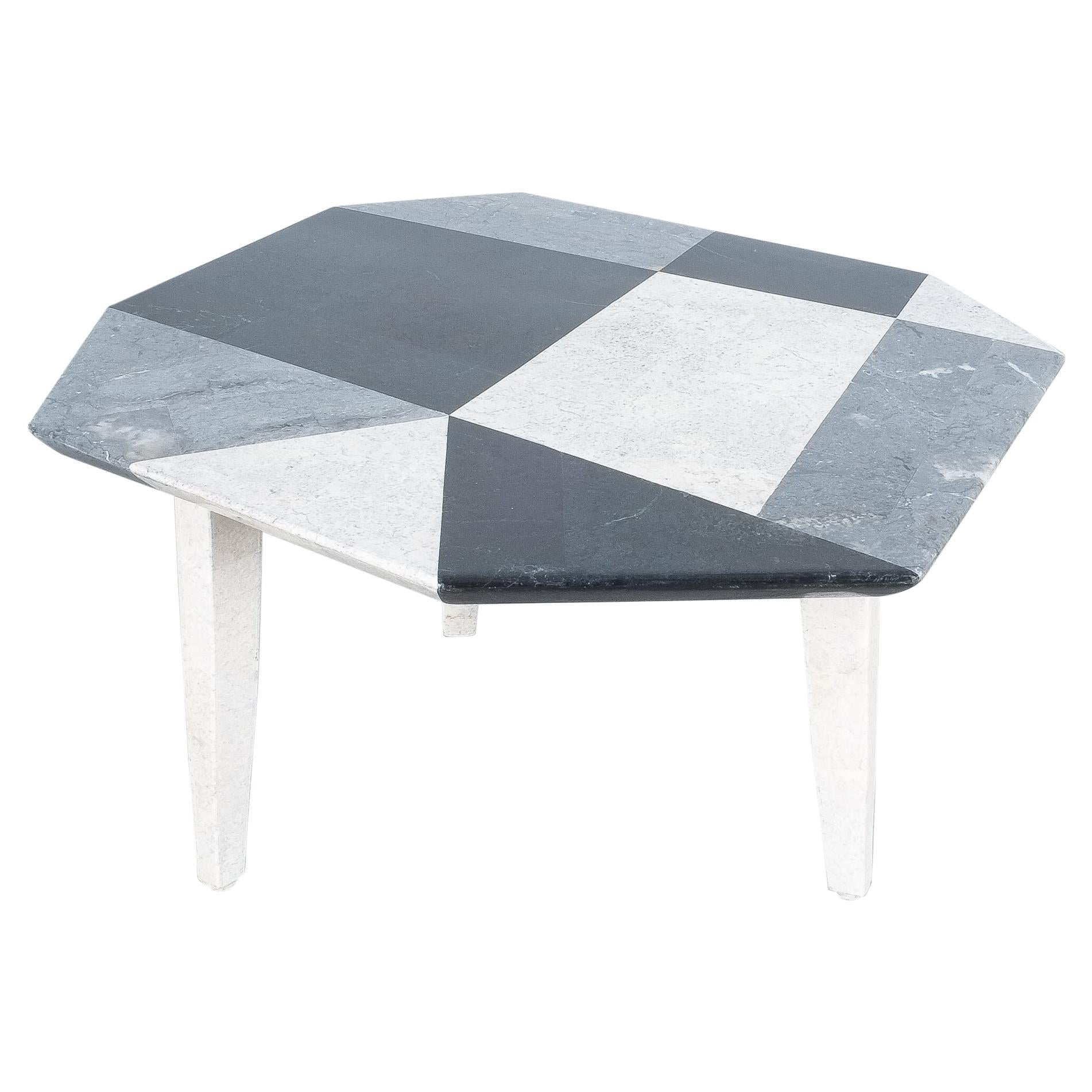 Side Table From Mosaic Marble Tiles, Italy, circa 1970