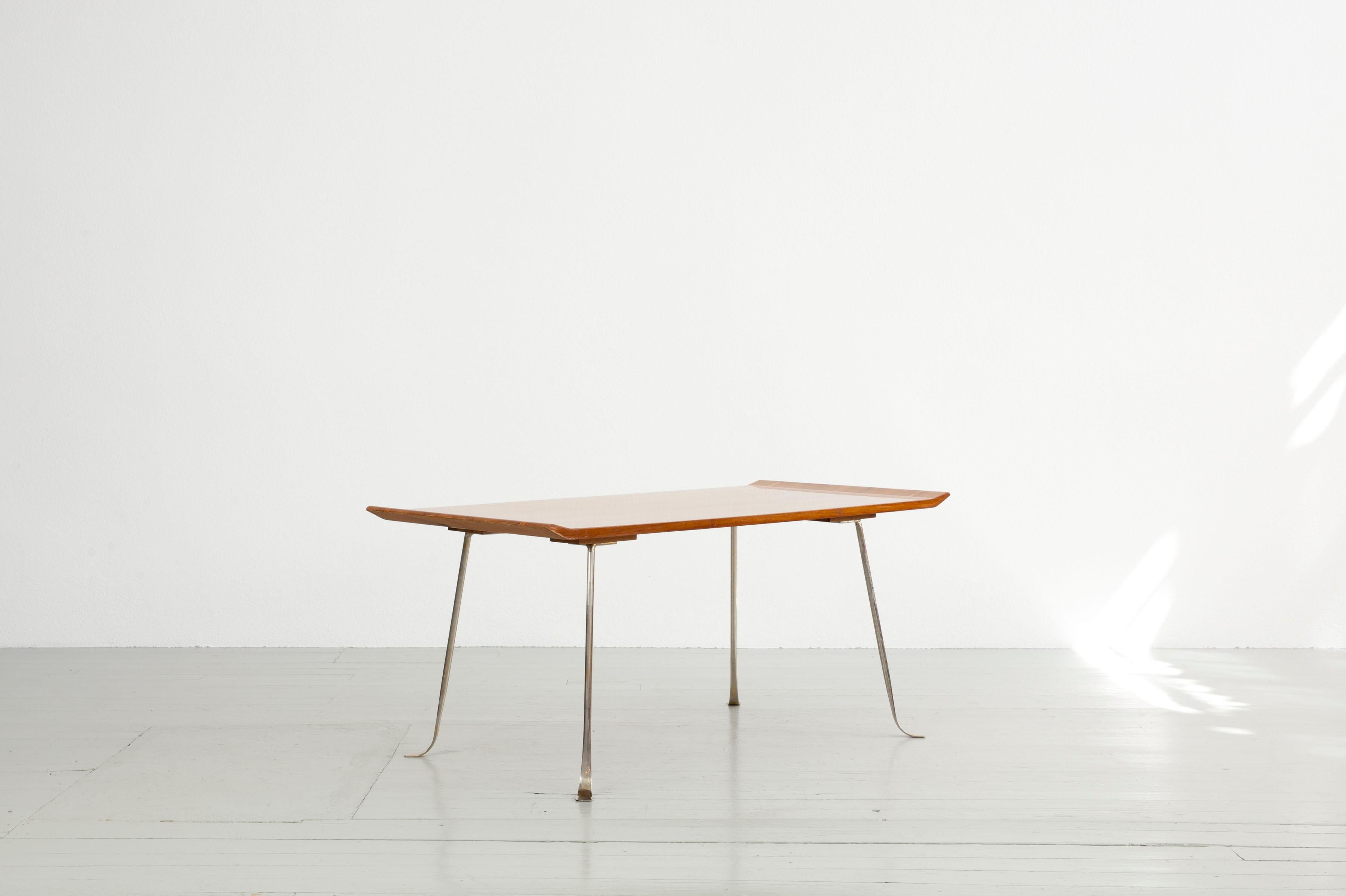 Mid-Century Modern Table d'appoint allemande en bois, années 1950 en vente