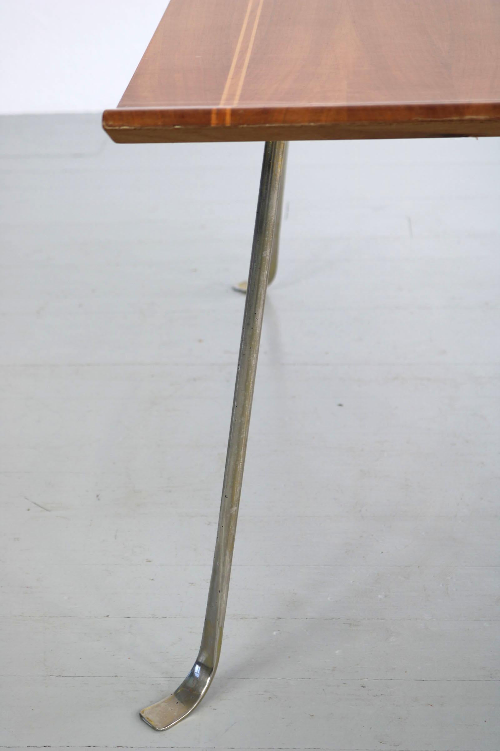 German Wooden Side Table, 1950s For Sale 5