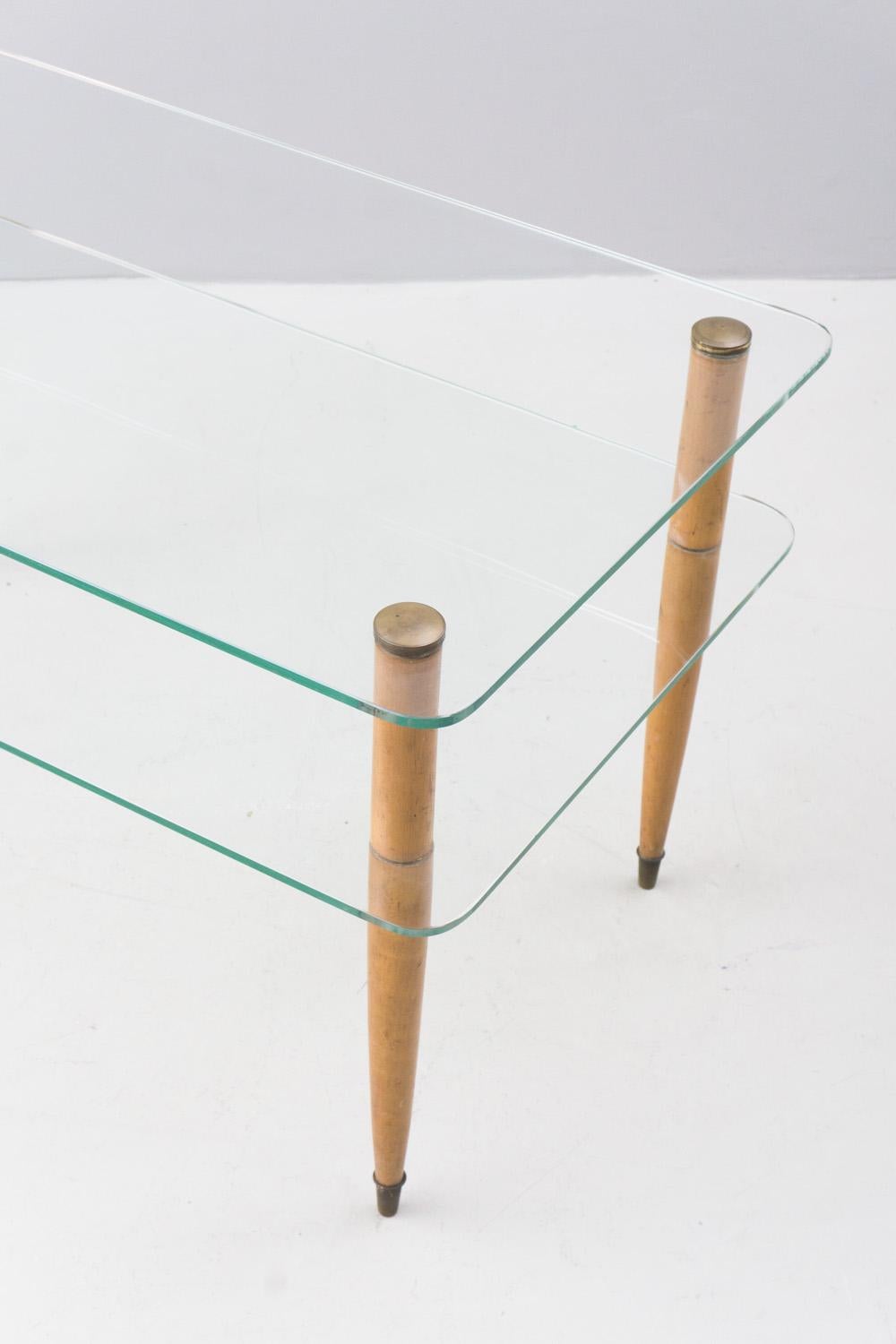 Mid-Century Modern Table d'appoint, verre, Enrico Paulucci, vers 1936 en vente