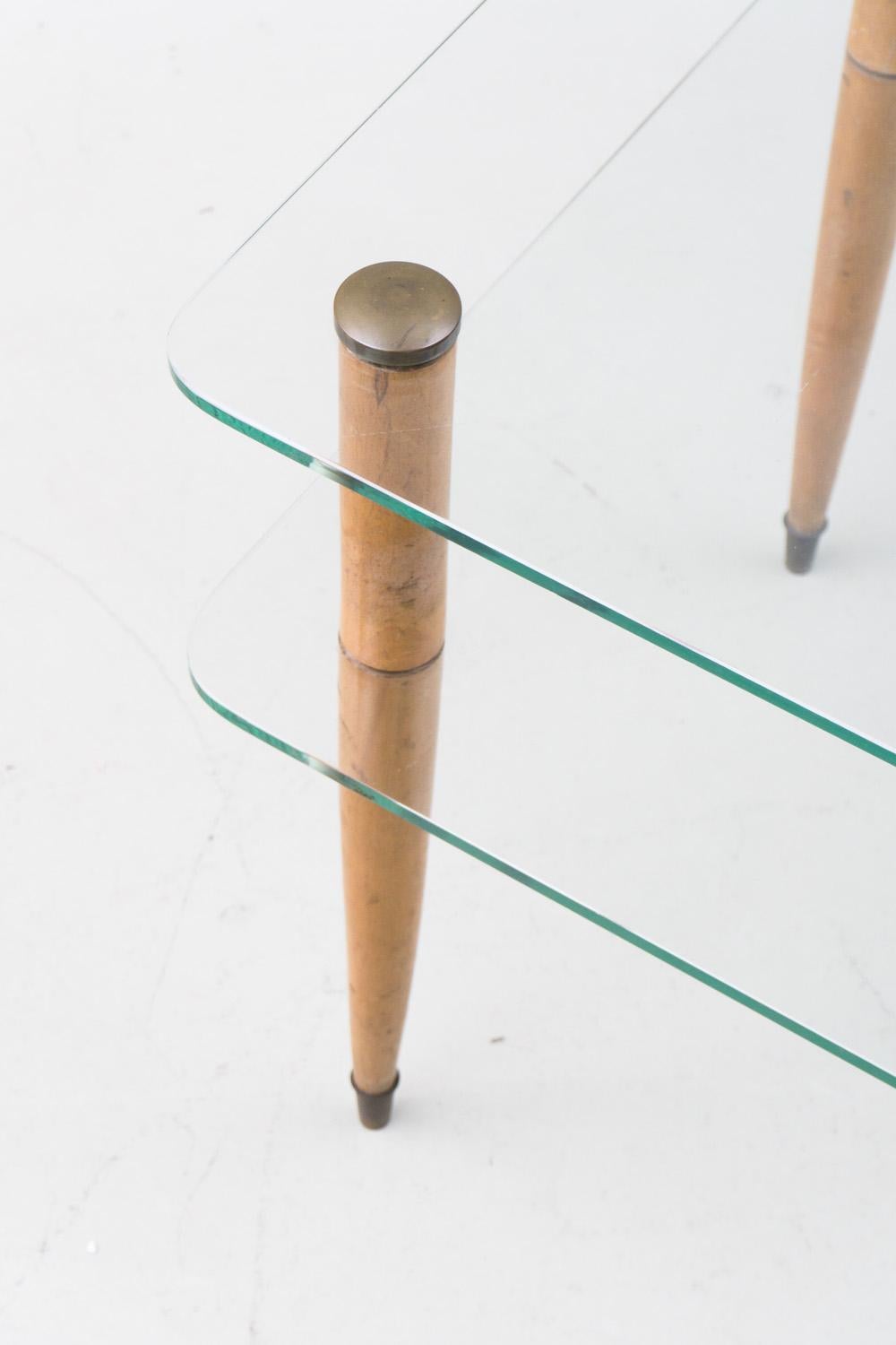 italien Table d'appoint, verre, Enrico Paulucci, vers 1936 en vente