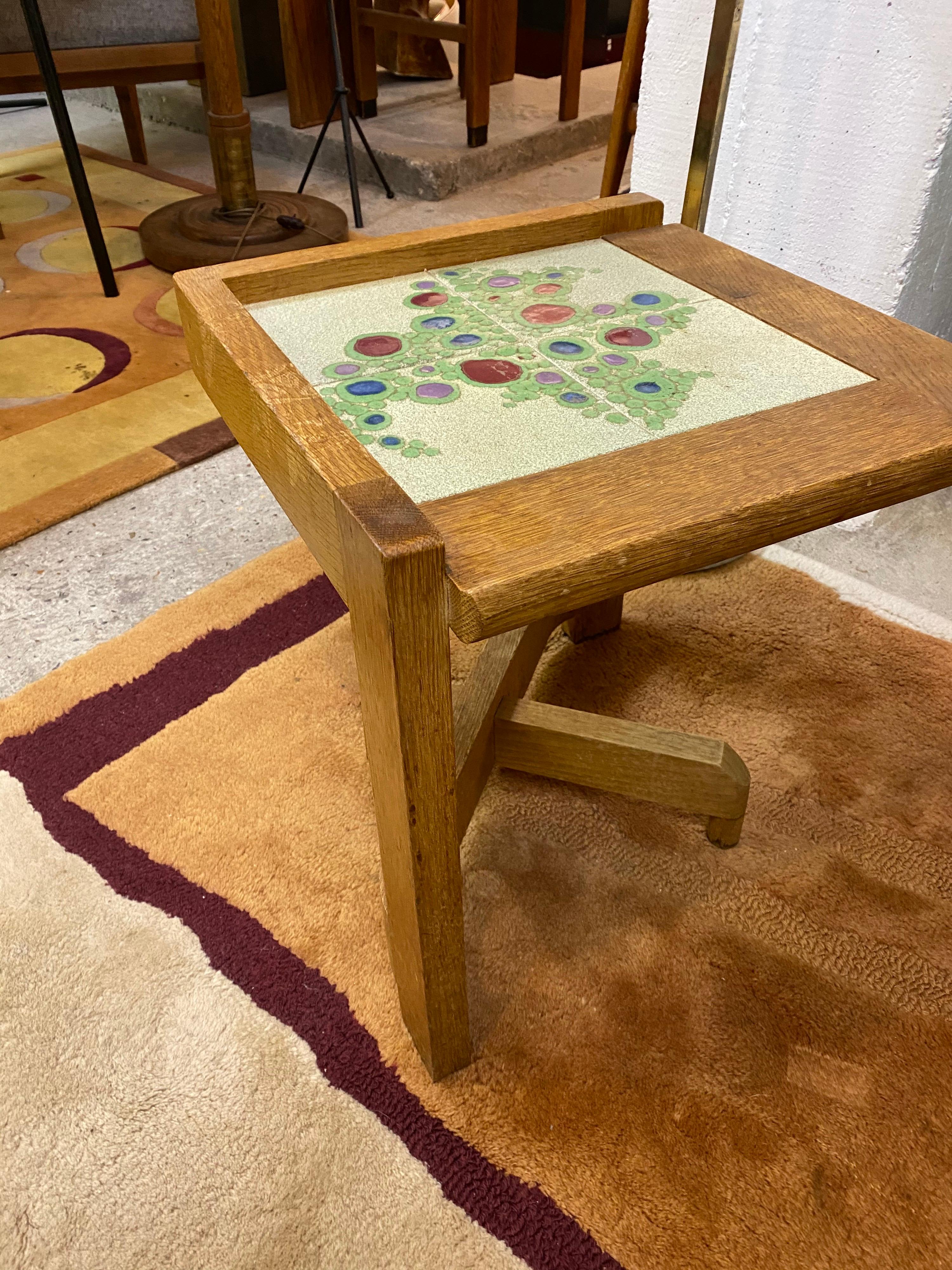 French Side Table Guillerme et Chambron For Sale
