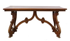 Side Table Hall or Console Table Carved Cherrywood Spanish Colonial Revival