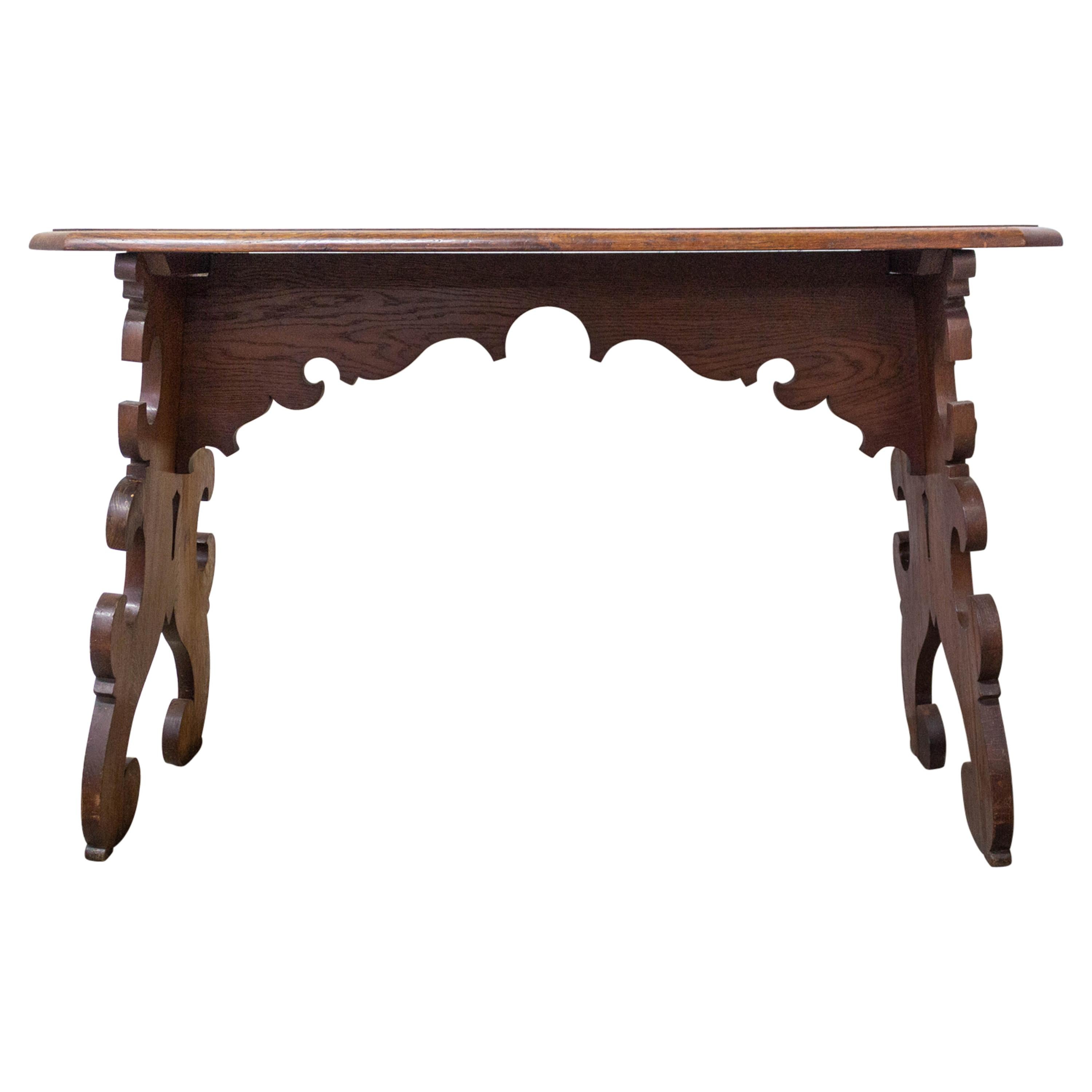 Side Table Hall or Console Table Carved Spanish Colonial Revival