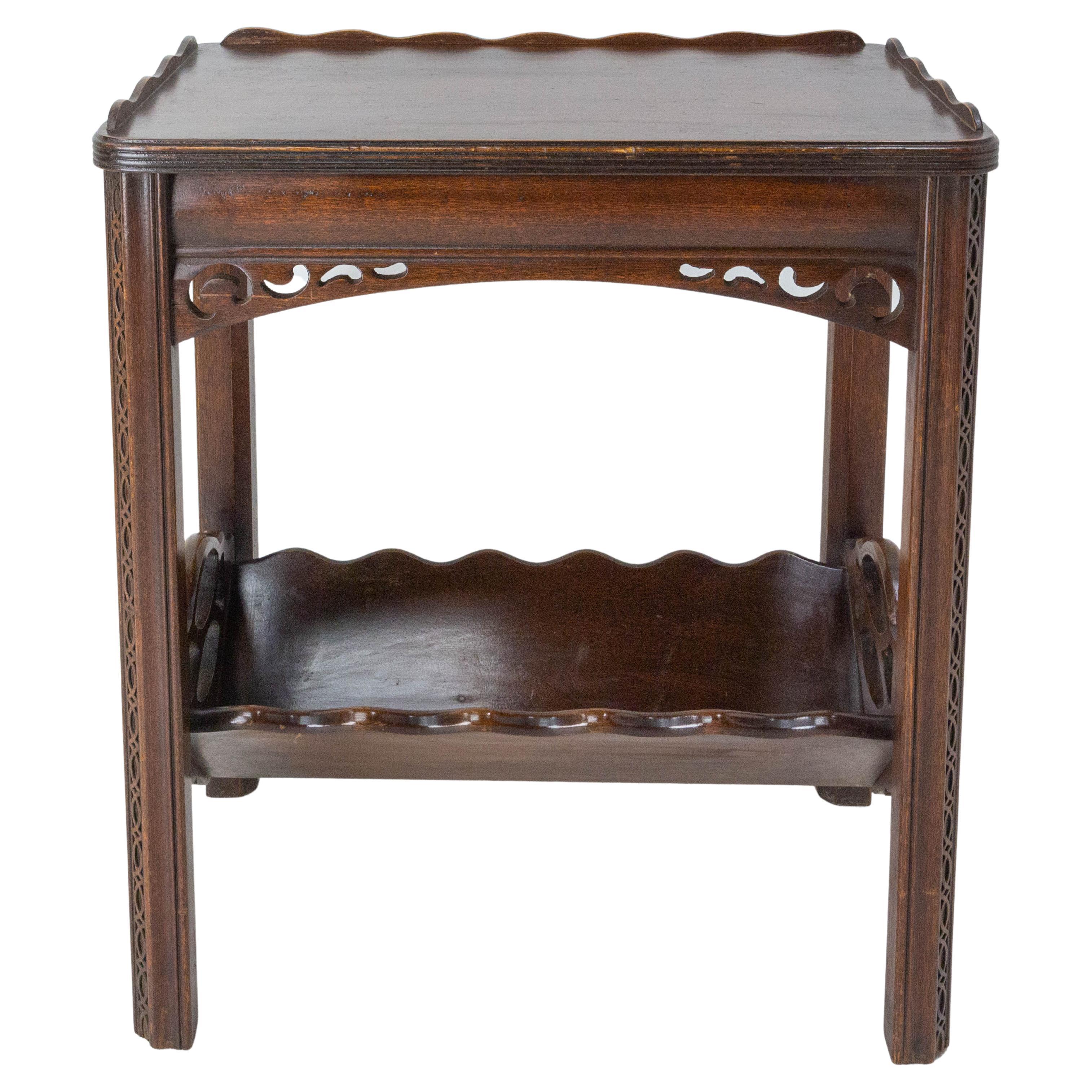 Side Table Hall or Console Table with Magazine Rack Asian, c. 1950
