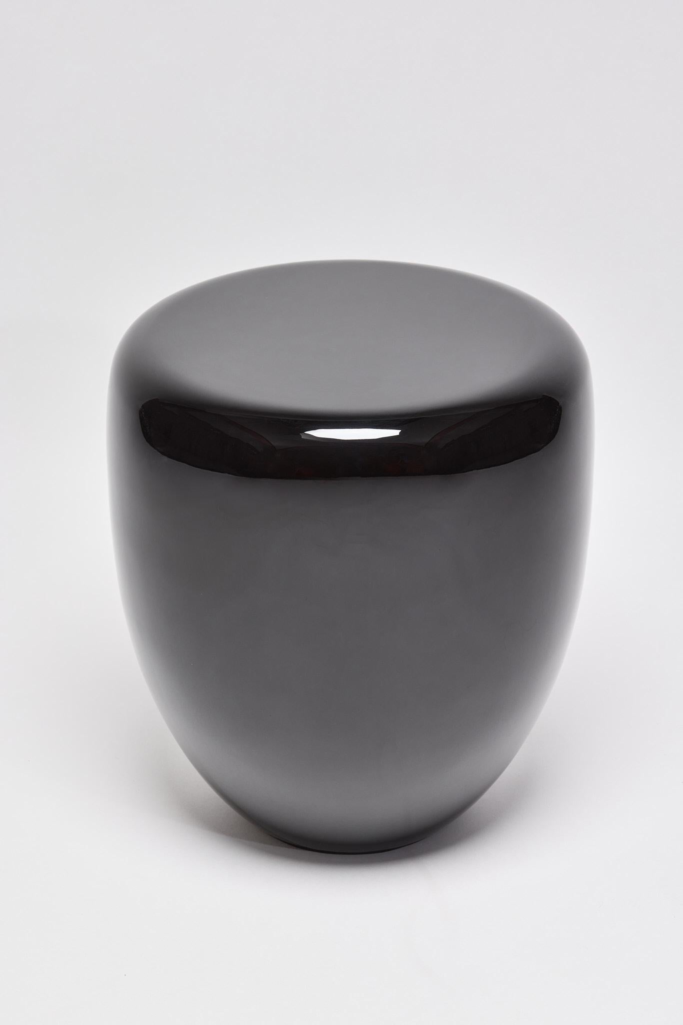 Minimalist Side Table, Iconic Black DOT by Reda Amalou Design, 2021 - Glossy Lacquer For Sale