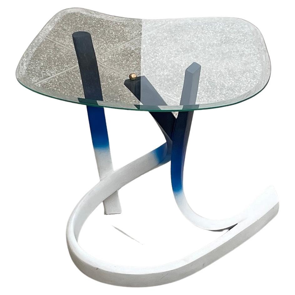 Pair of Biedermeier Bent Leg Burl Wood Tables at 1stDibs