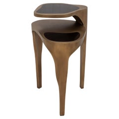 Beistelltisch in schwarzer Stiftschale mit Bronze-Patina aus Messing von R&Y Augousti