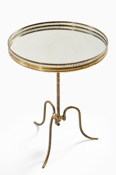 Side Table in Brass and Mirrored Glass by Lysberg Hansen & Therp, 1940s