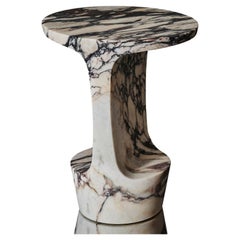 Side Table in Calacatta Viola Marble, Atlas table by Adolfo Abejon for Formar