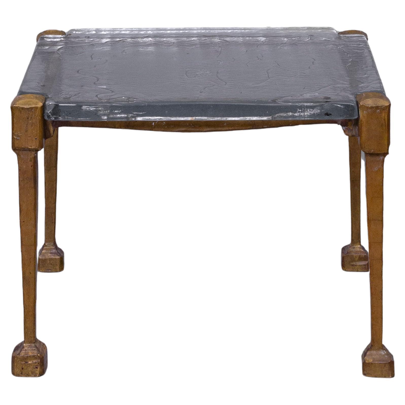 Table d'appoint en bronze moulé Lothar Klute en vente