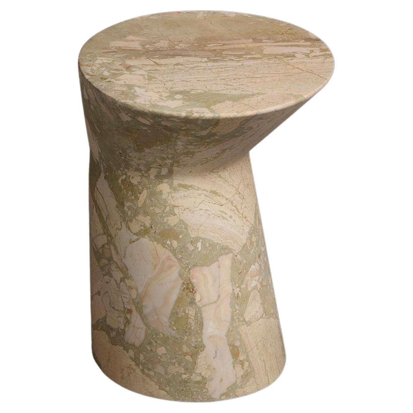 Side Table in Ceppo Monet Marble, Io medium by Adolfo Abejon For Sale