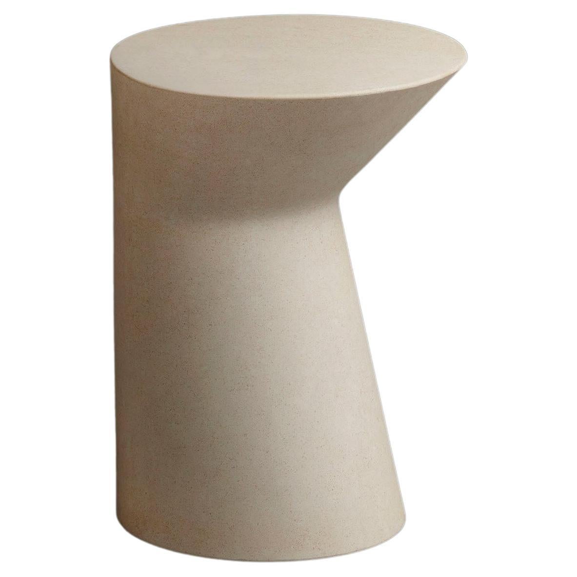 Side Table in Chauvigny stone, Io medium by Adolfo Abejon For Sale