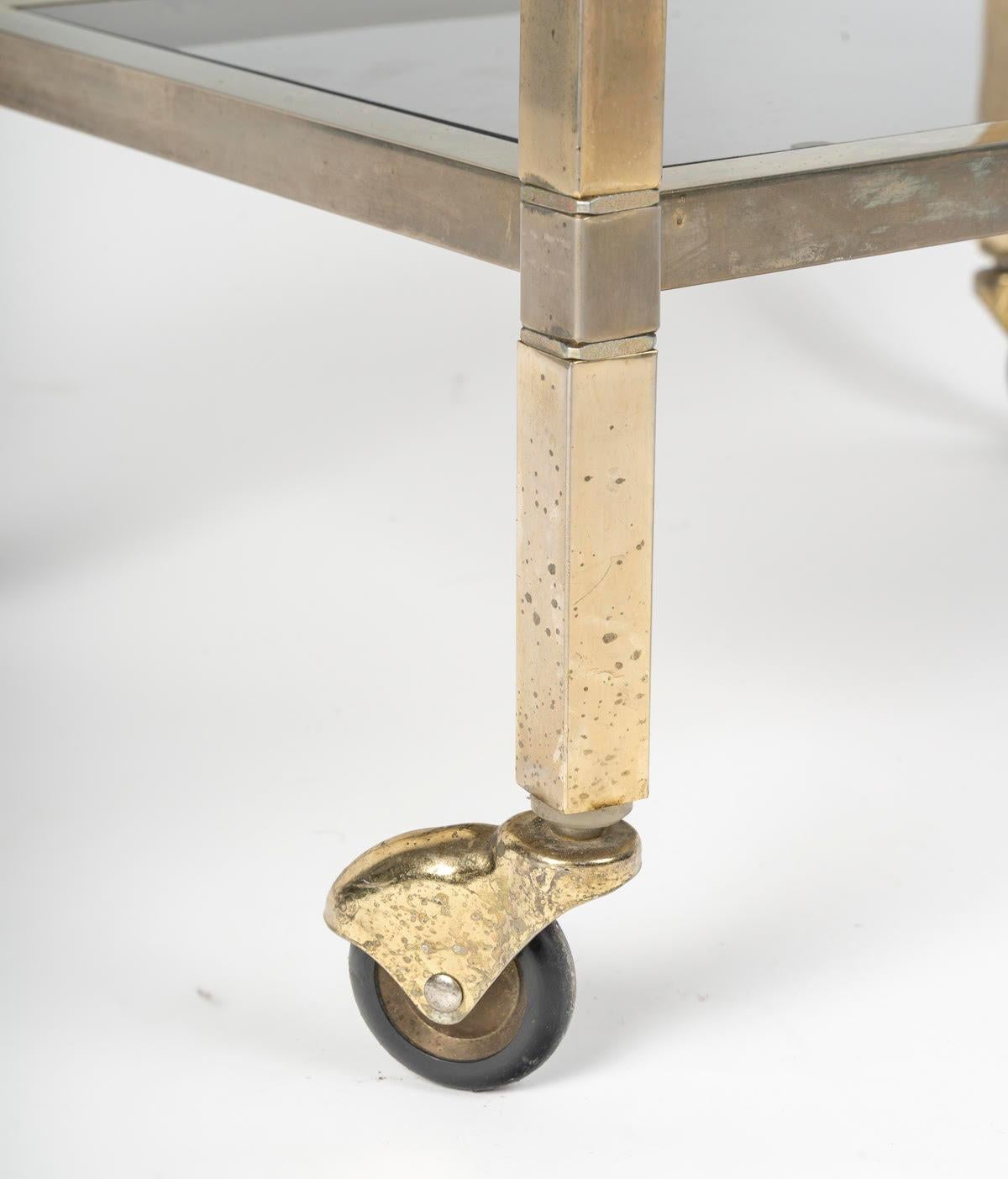 Mid-Century Modern Side Table in Chromed Steel, 1960-1970s Design. For Sale