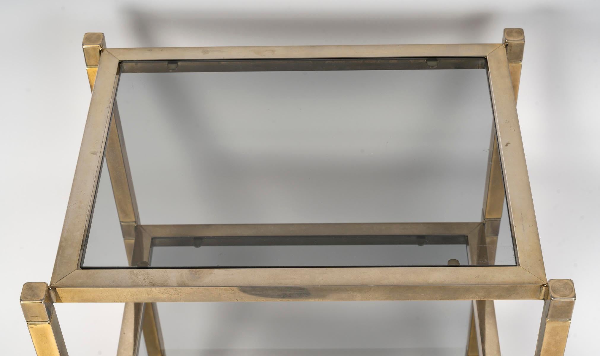 Side Table in Chromed Steel, 1960-1970s Design. In Good Condition For Sale In Saint-Ouen, FR