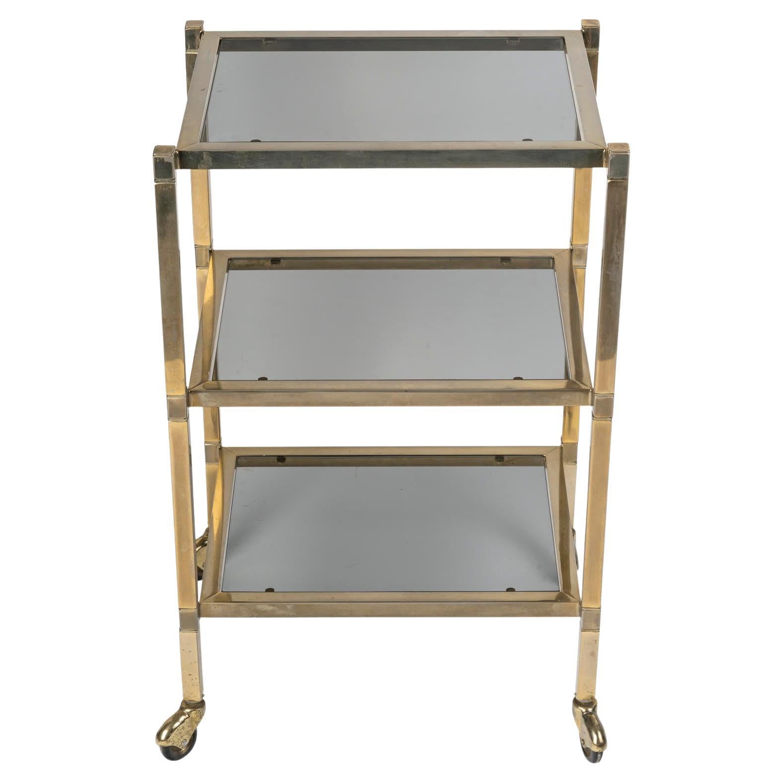 Side Table in Chromed Steel, 1960-1970s Design.