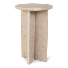 Tavolino in Cross Fitted, Lagos Azul Limestone