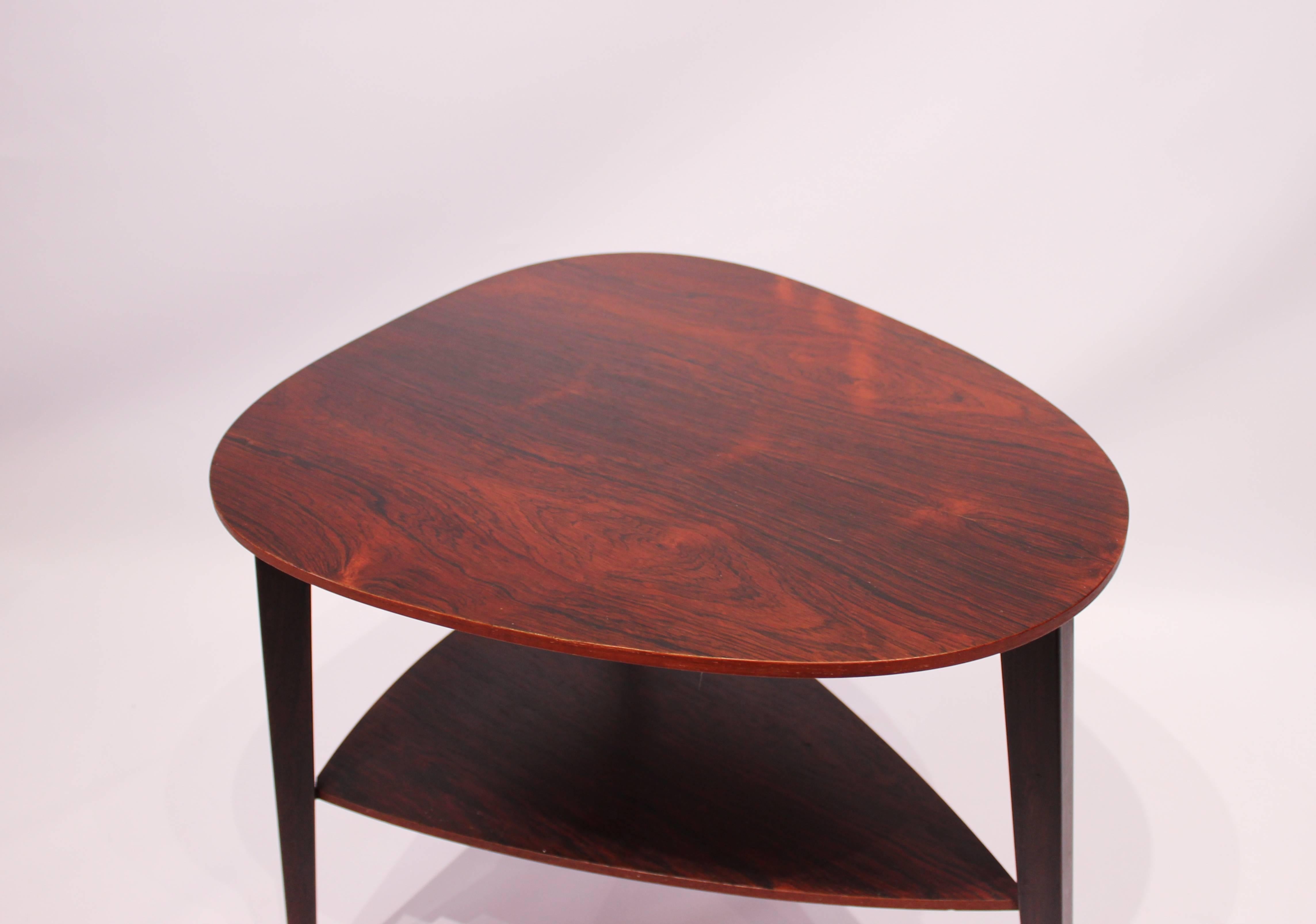 Scandinavian Modern Side Table in Dark Wood of Beautiful Danish Design from the 1960s