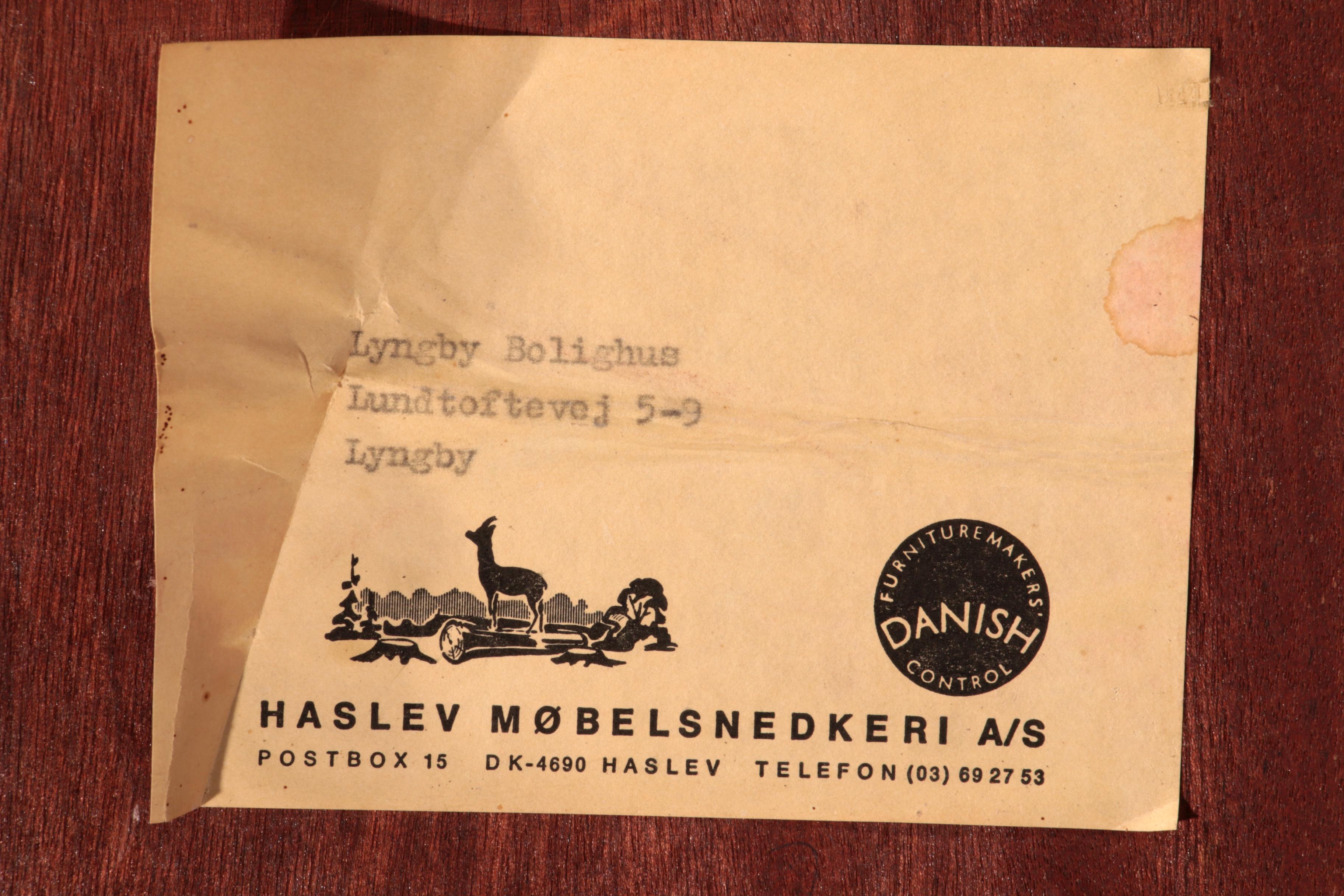 Side Table in Darkwood by Severin Hansen for Haslev Møbelsnedkeri, 1950s For Sale 3