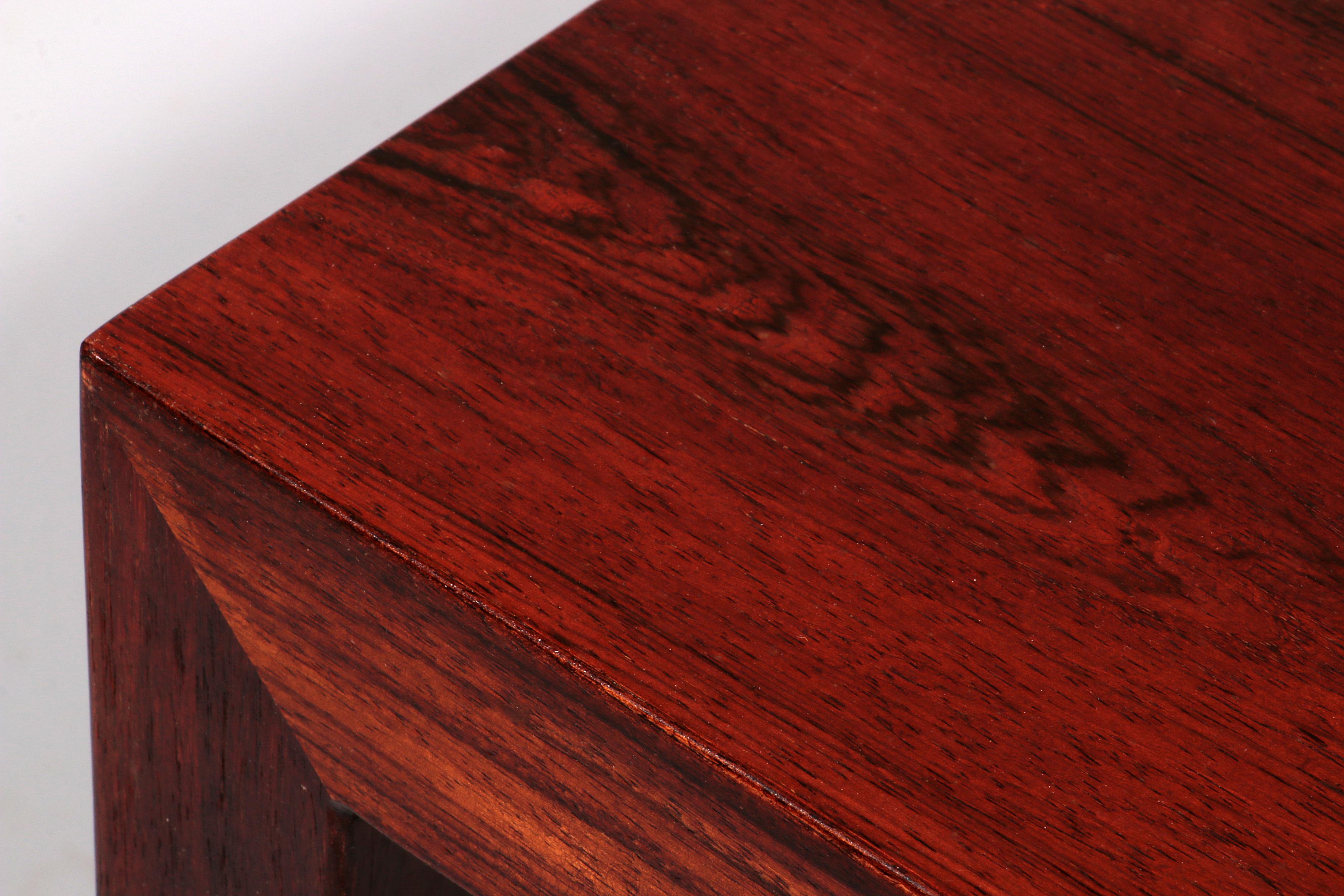 Side Table in Darkwood by Severin Hansen for Haslev Møbelsnedkeri, 1950s For Sale 1