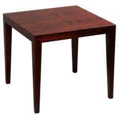 Side Table in Darkwood by Severin Hansen for Haslev Møbelsnedkeri, 1950s