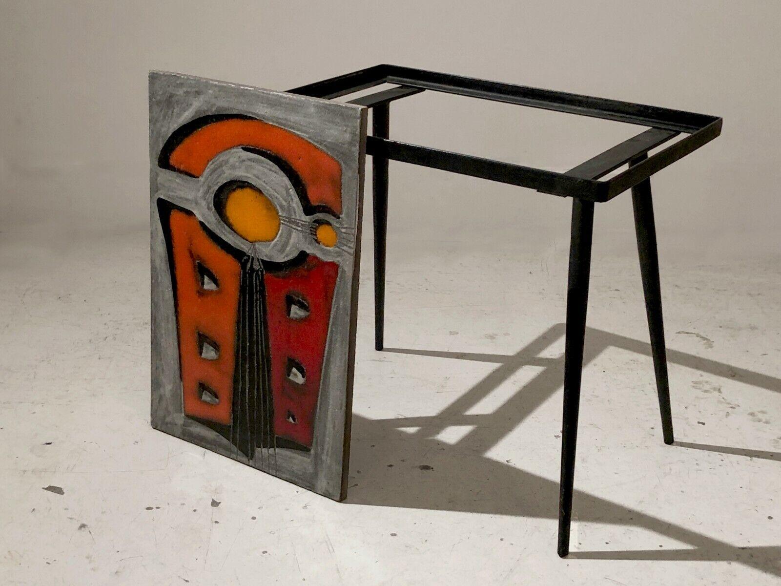 A MODERNIST SIDE or COFFEE Ceramic TABLE by JEAN & ROBERT CLOUTIER, France 1950 For Sale 5