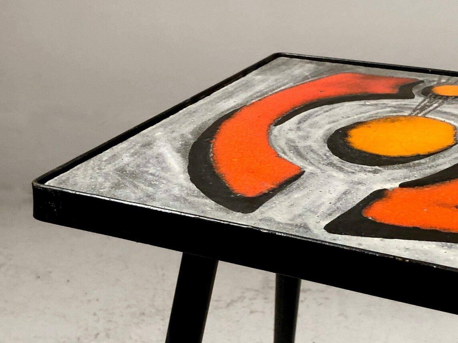 A MODERNIST SIDE or COFFEE Ceramic TABLE by JEAN & ROBERT CLOUTIER, France 1950 For Sale 1