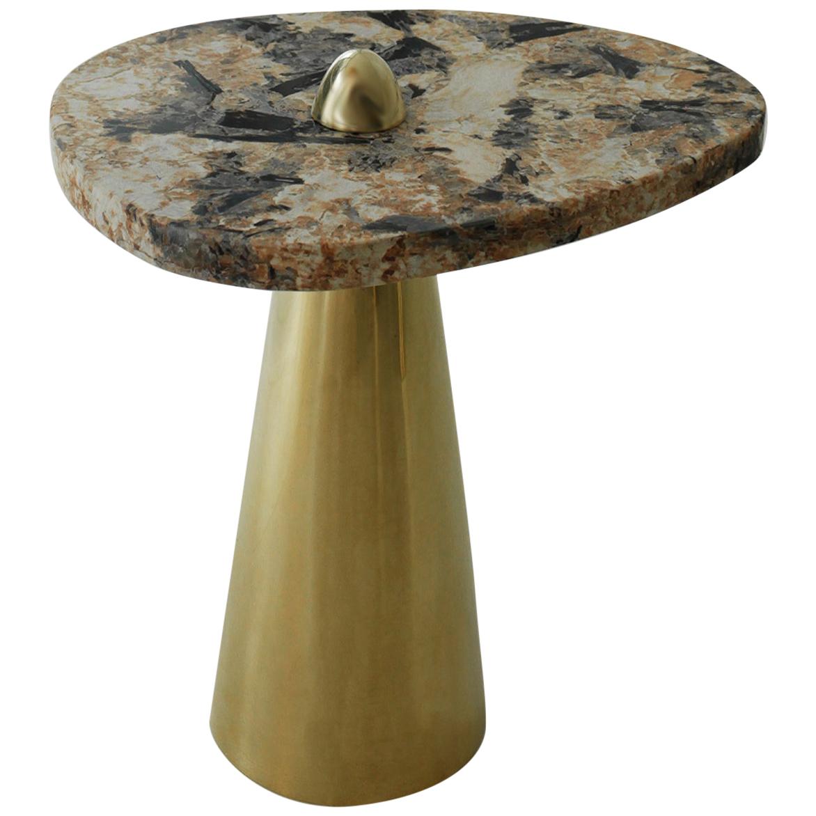 Granite and Steel Side Tables at 1stDibs